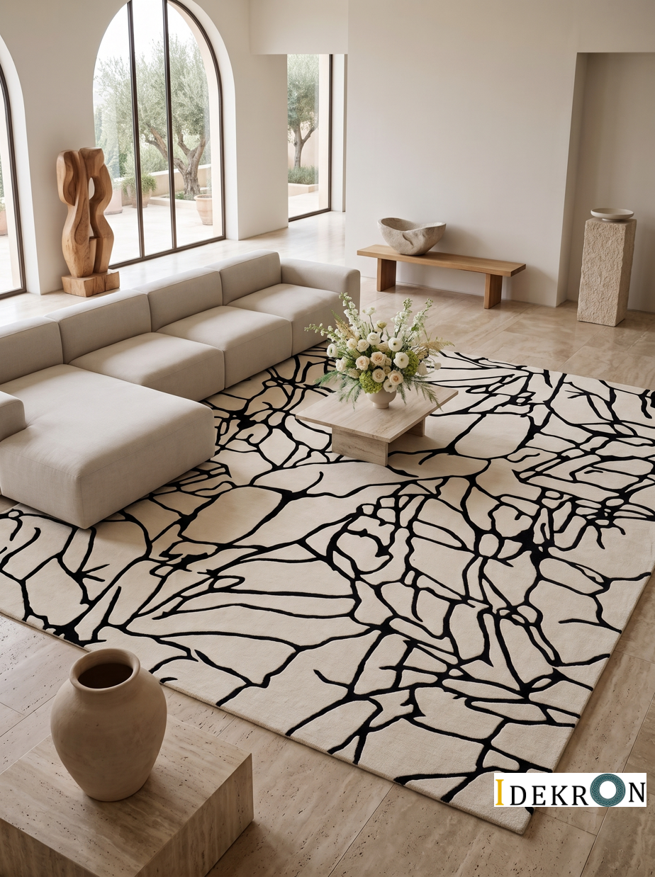 Floral Contour – Handgetufteter Teppich