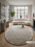 Lotus Harmony – Ovaler handgetufteter Teppich