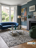 Trinity – Geometric patchwork leather rug