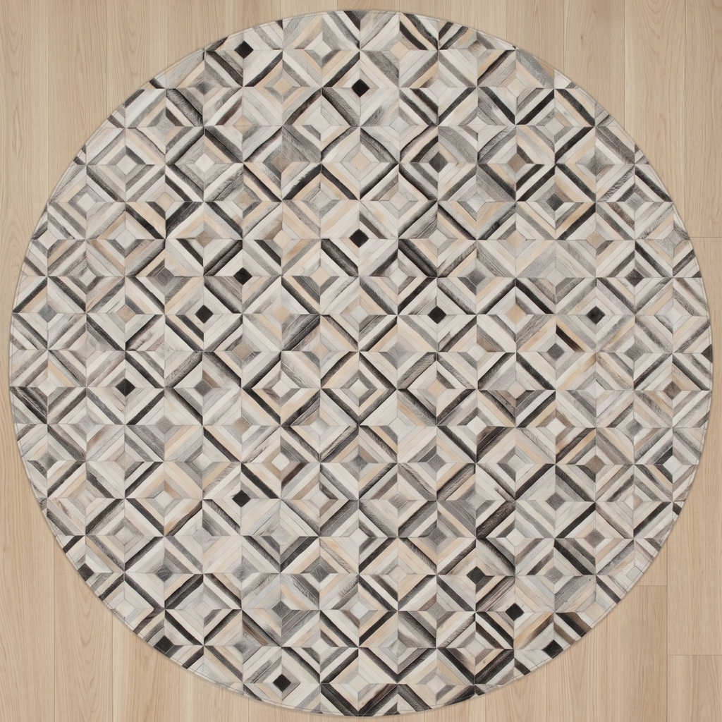 Diamond Composition – Patchwork leather rug
